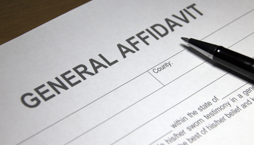 Affidavit of Same Name